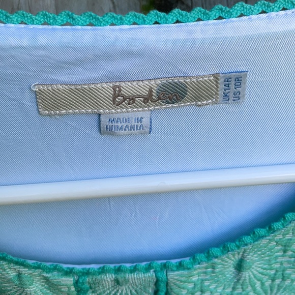 Boden Clara Dress floral daisy jacquard textured glam retro mint 10 10 R - Picture 5 of 11